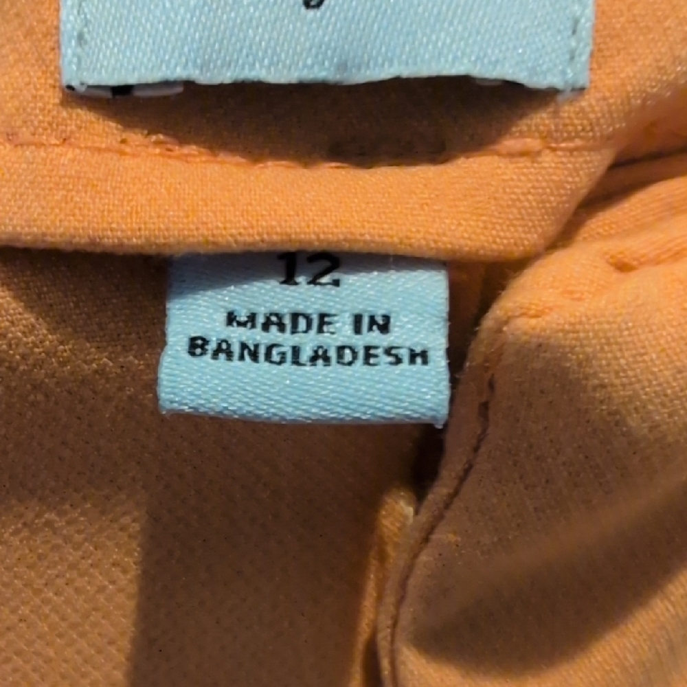 a new day Bright Orange Pleated Front Women's Shorts - Picture 3 of 6